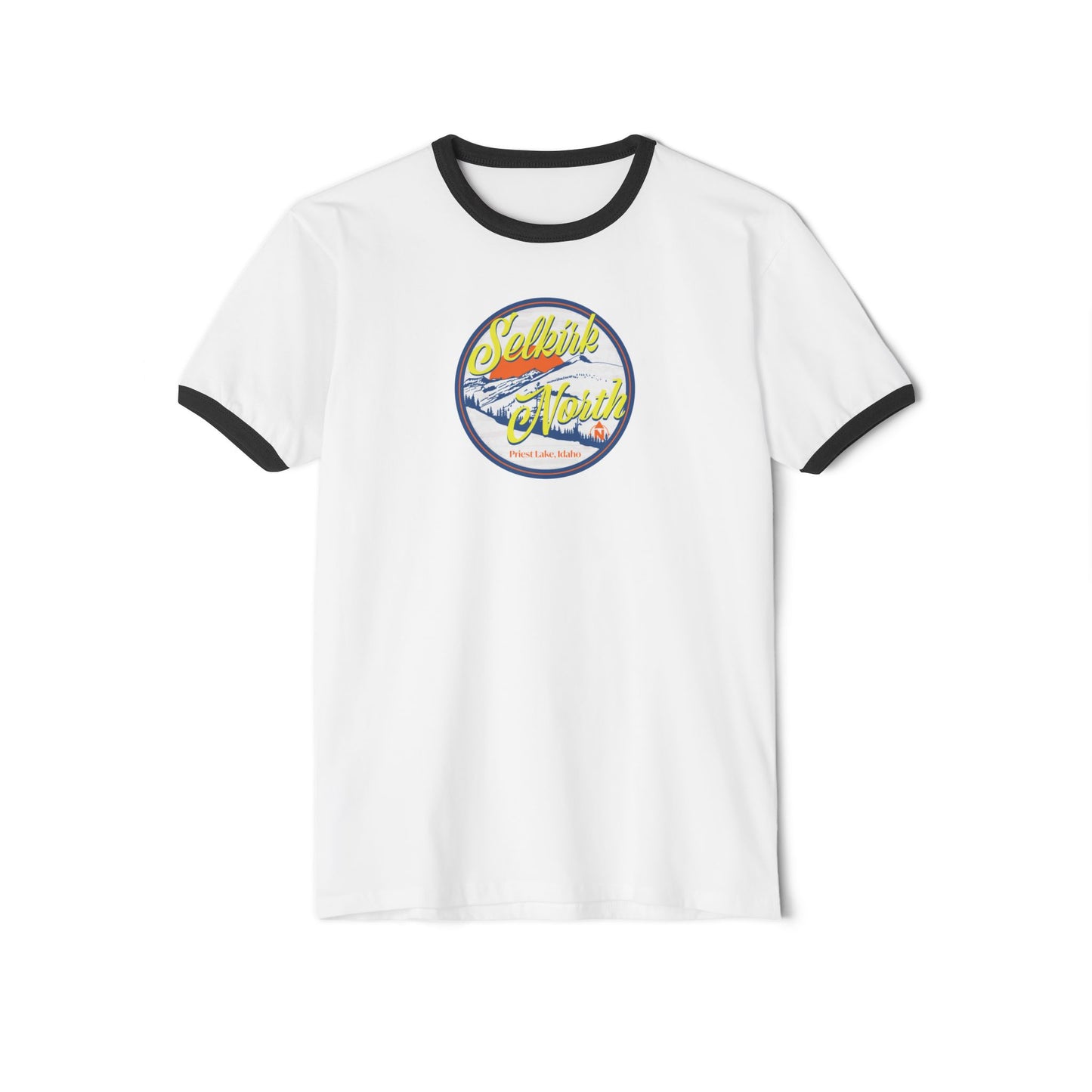Selkirk Crest Trekker - Unisex Cotton Ringer T-Shirt