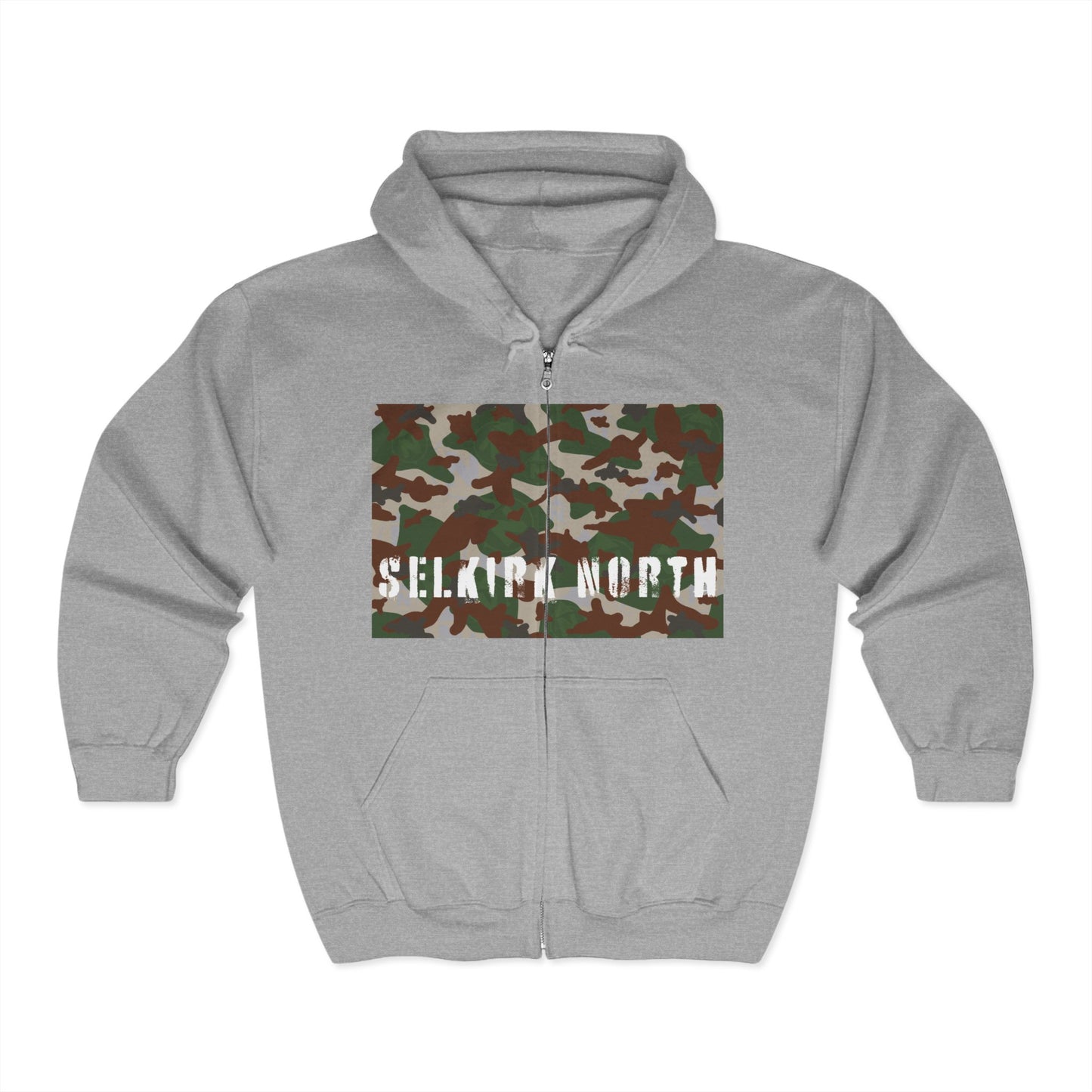 Stealthy Camo - Full Zip Hooded Sweatshirt