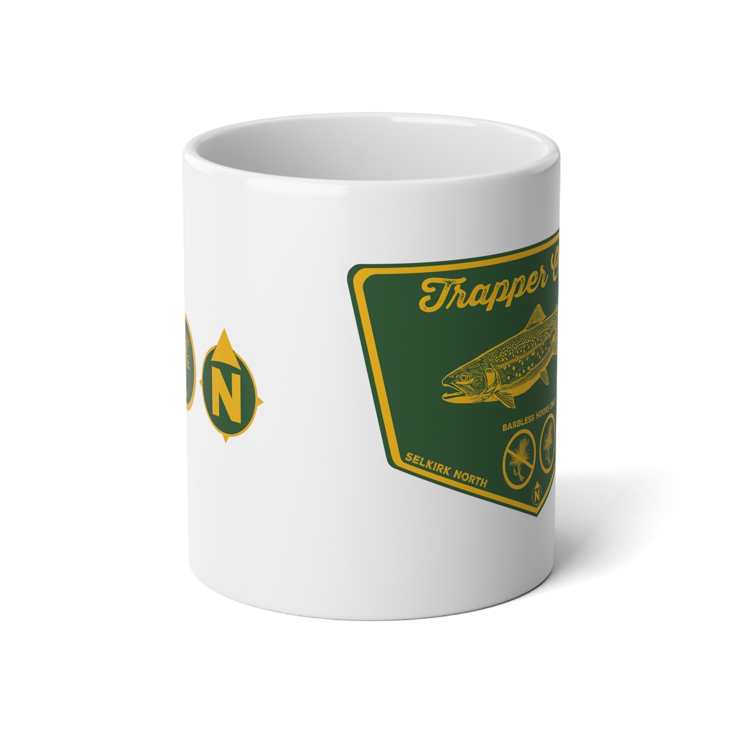 Trapper Creek Barbless Bulls - 20oz Jumbo Ceramic Coffee Mug