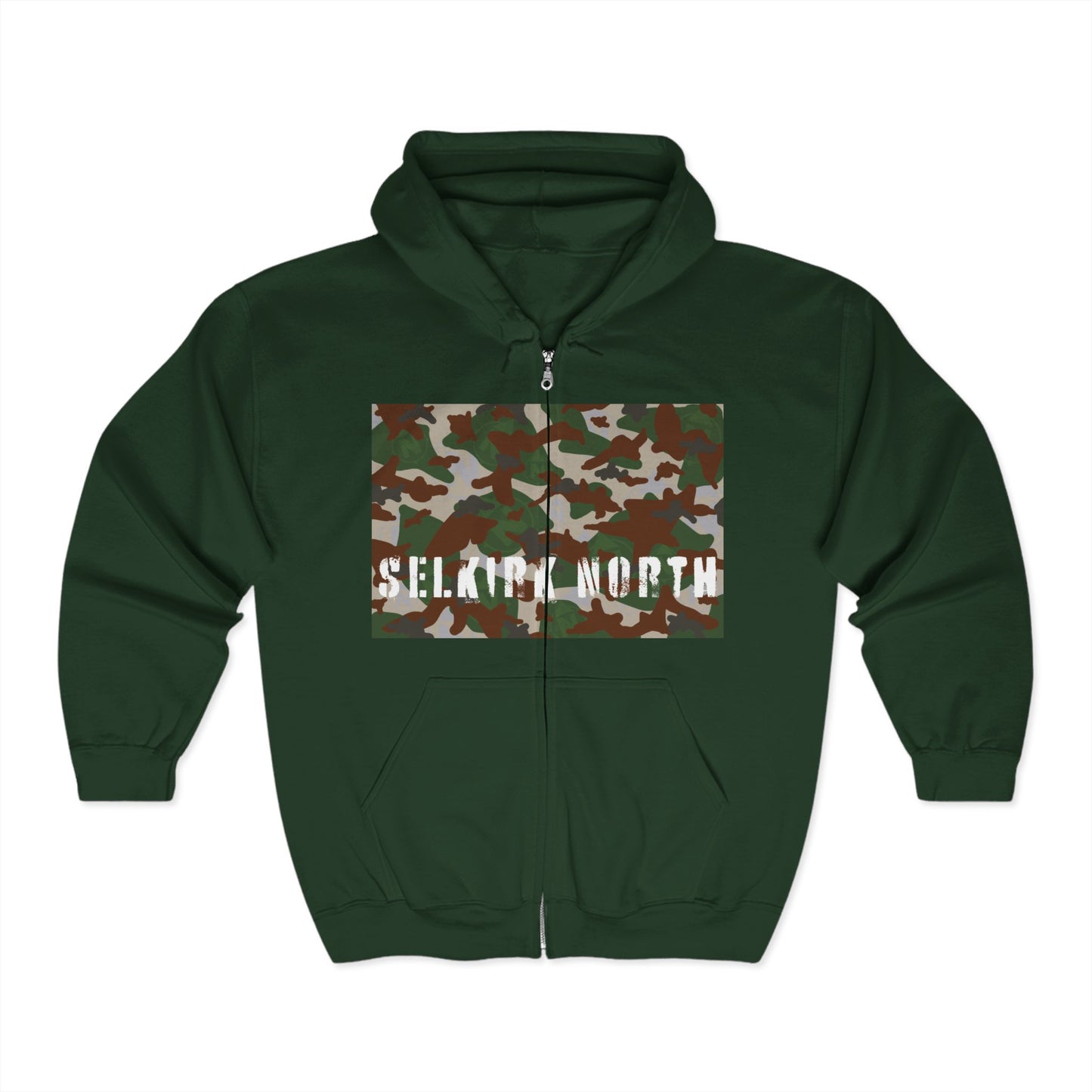 Stealthy Camo - Full Zip Hooded Sweatshirt
