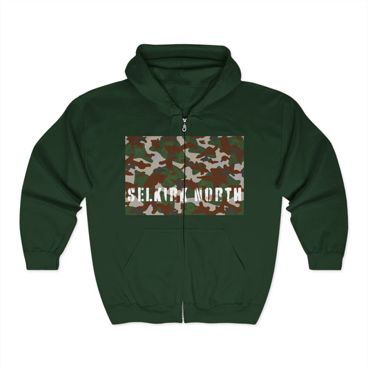 Stealthy Camo - Full Zip Hooded Sweatshirt