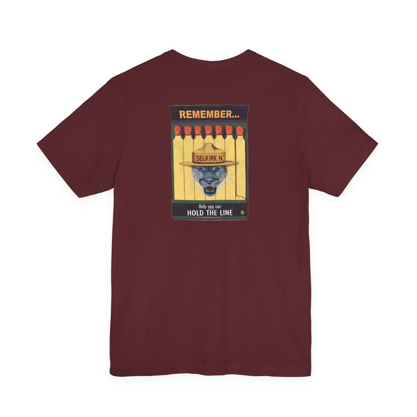 Selkirk Tommy Vintage Matchbook | Hold The Line - Motivational, Unisex SS T-Shirt