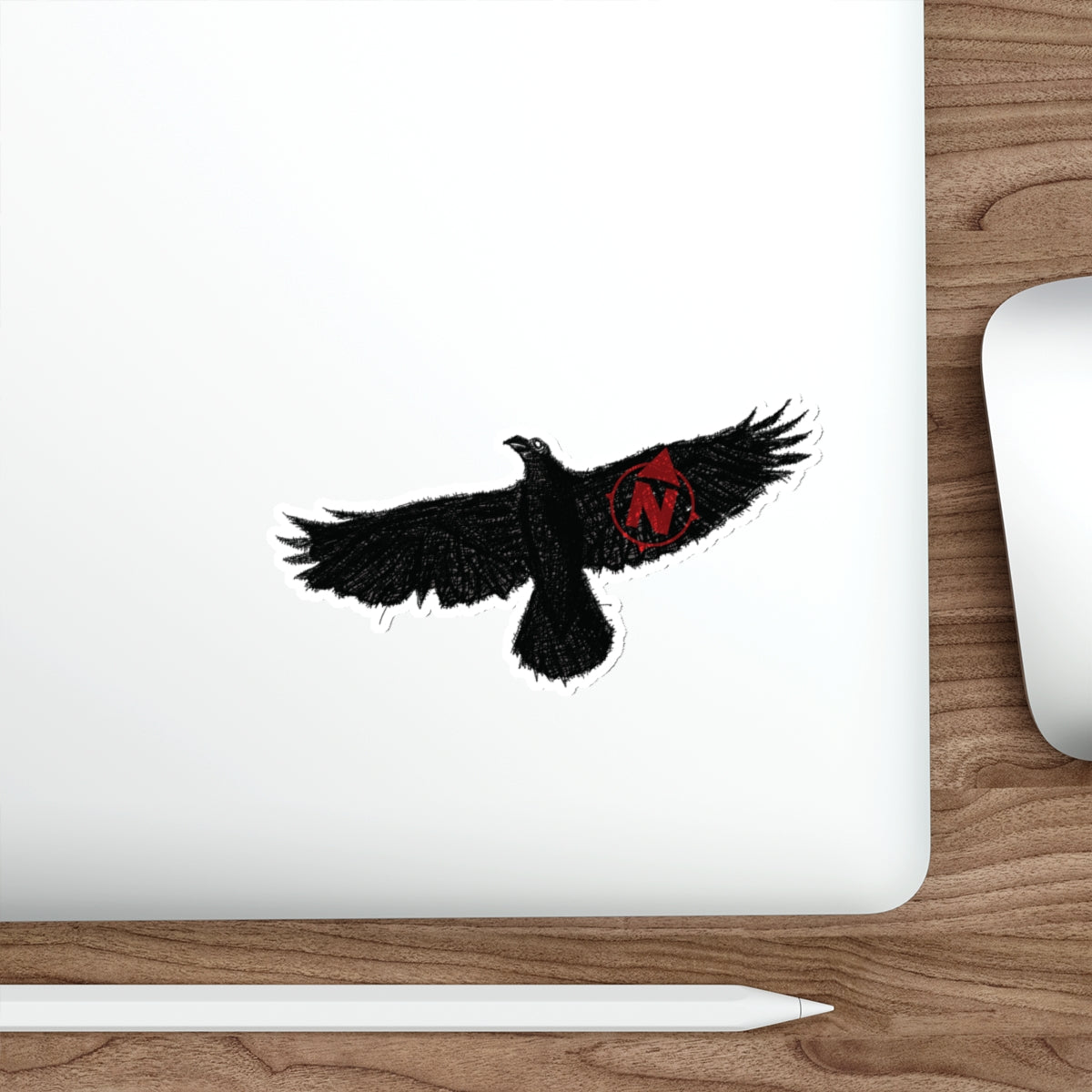 Circling Raven - Die-Cut Stickers