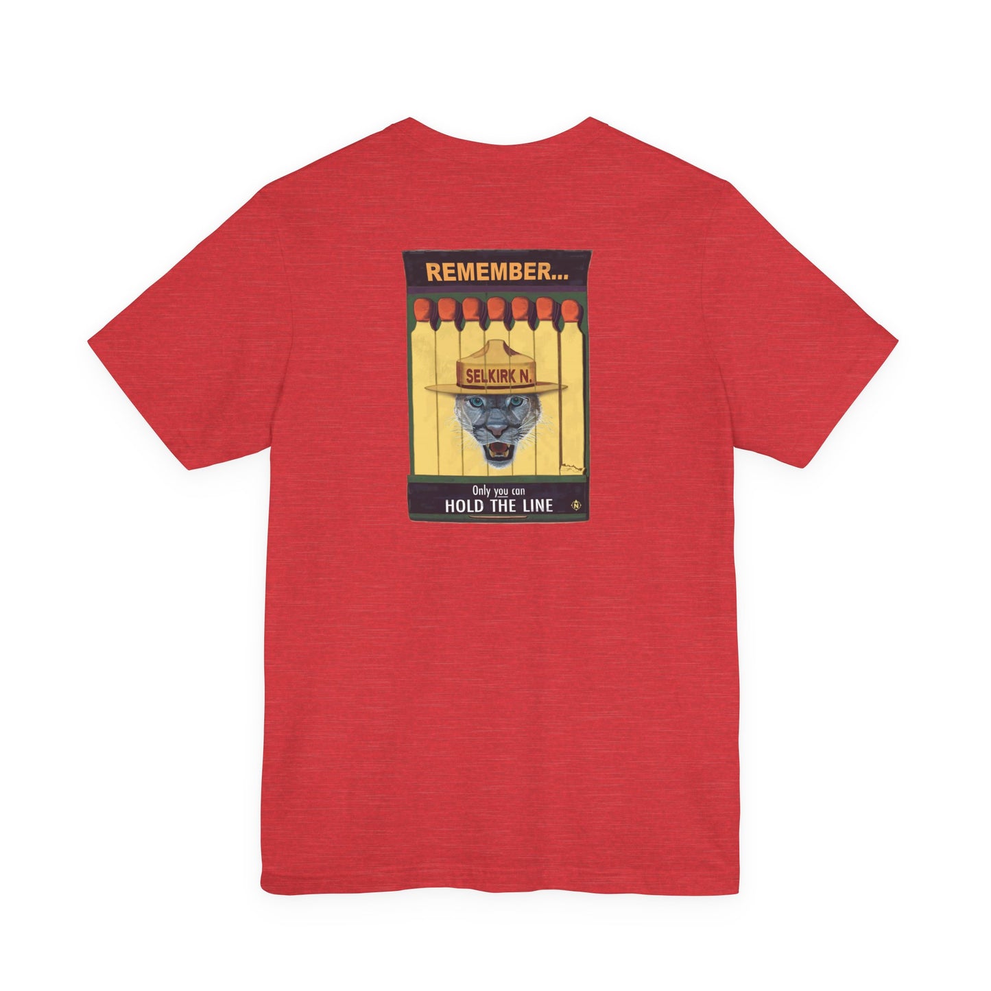 Selkirk Tommy Vintage Matchbook | Hold The Line - Motivational, Unisex SS T-Shirt