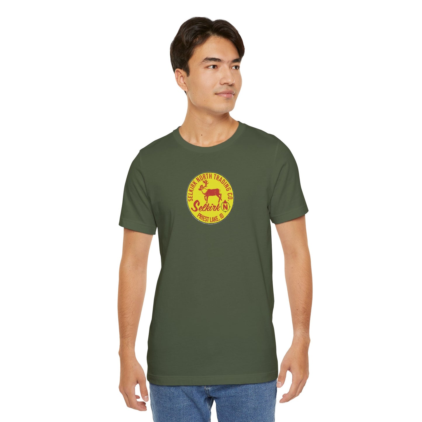 Vintage Caribou Patch - Unisex Jersey Tee