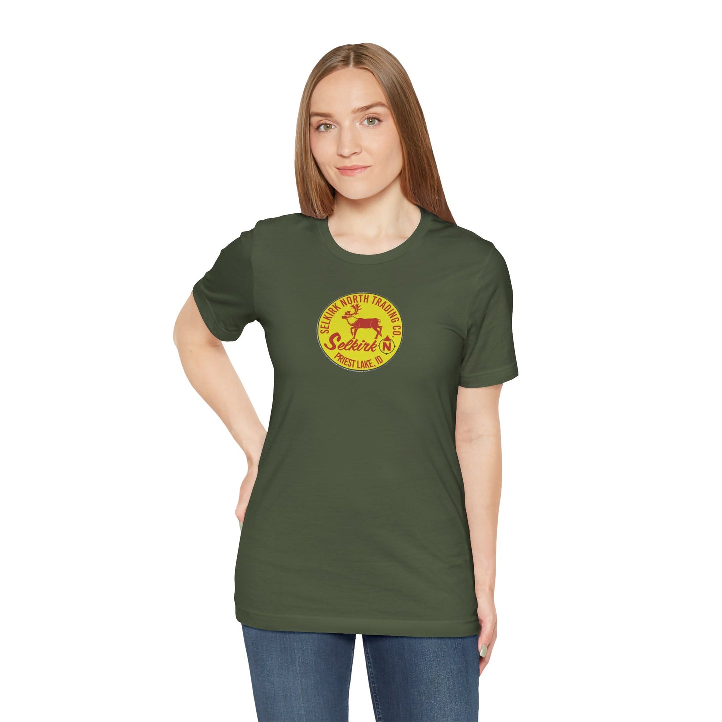 Vintage Caribou Patch - Unisex Jersey Tee