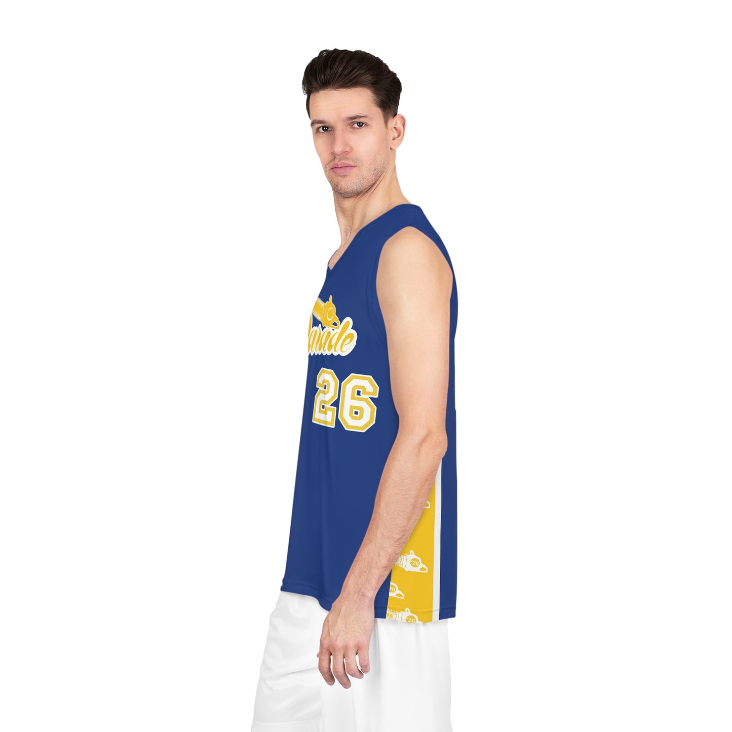 Baller | Blue & Gold - Retro Team Basketball Jersey