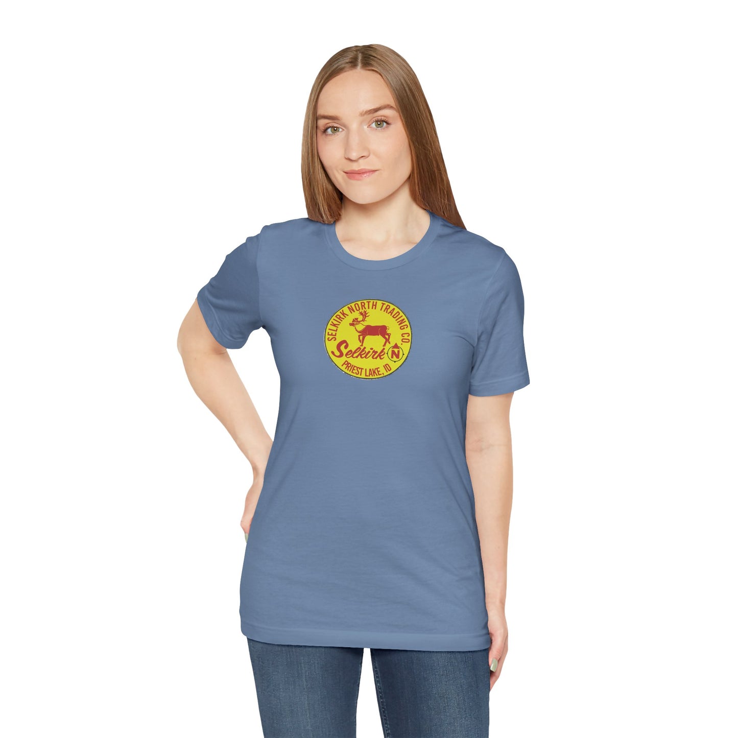 Vintage Caribou Patch - Unisex Jersey Tee