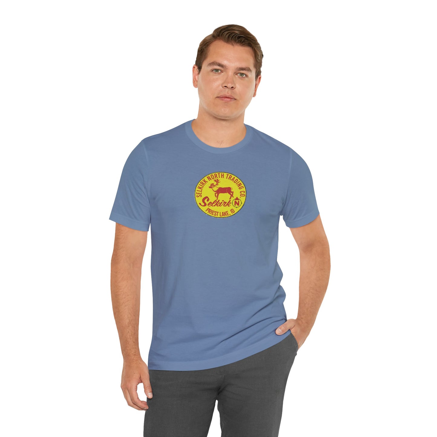 Vintage Caribou Patch - Unisex Jersey Tee