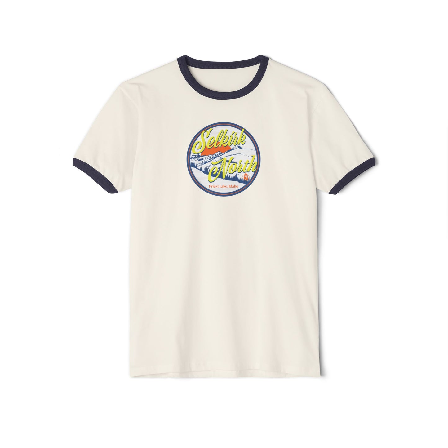 Selkirk Crest Trekker - Unisex Cotton Ringer T-Shirt