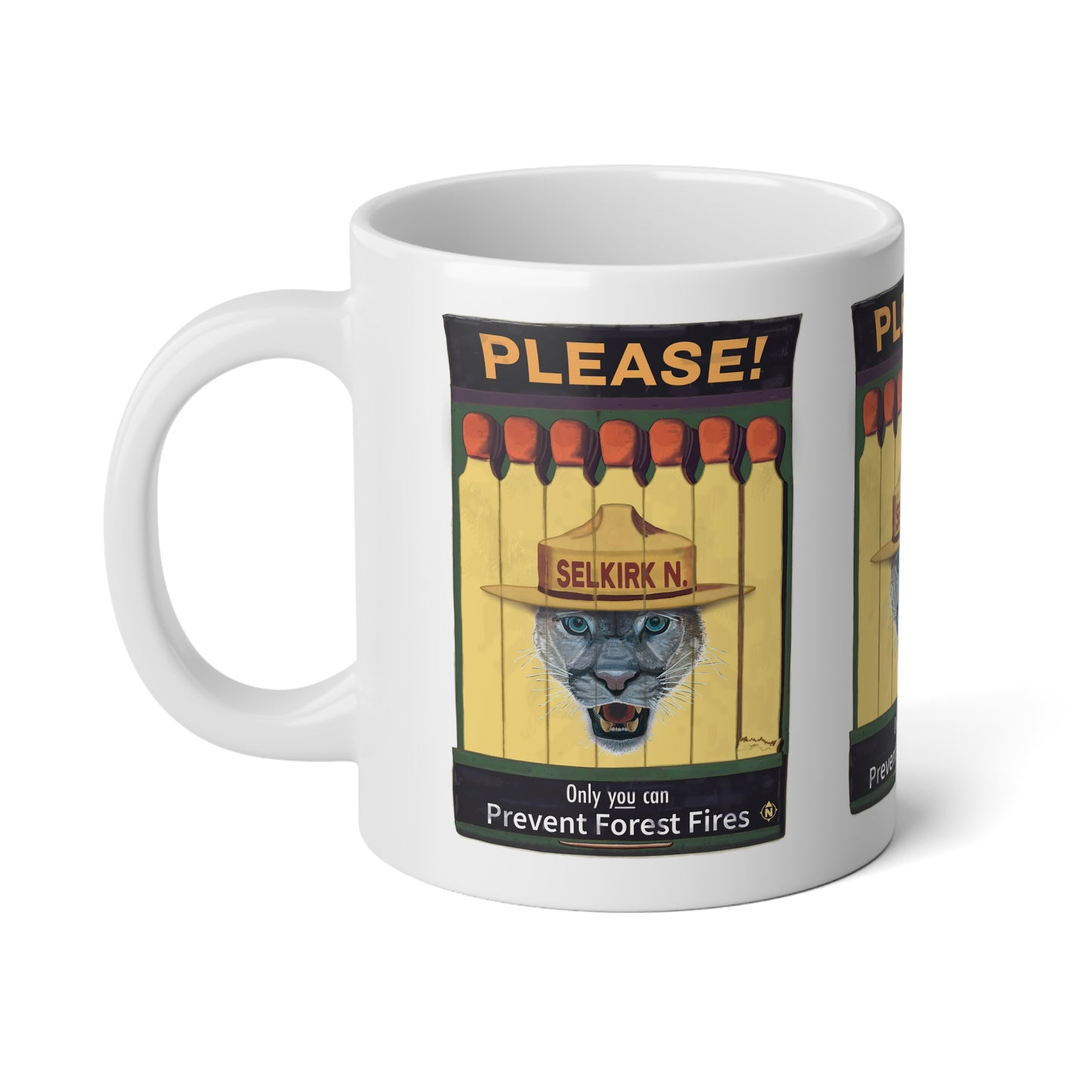 Vintage Selkirk Tommy Matchbook | Prevent Forest Fires PSA - 20 oz. Jumbo Coffee Mug