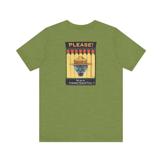Selkirk Tommy | Vintage PSA Matchbook | Prevent Forest Fires  | Unisex SS T-Shirt
