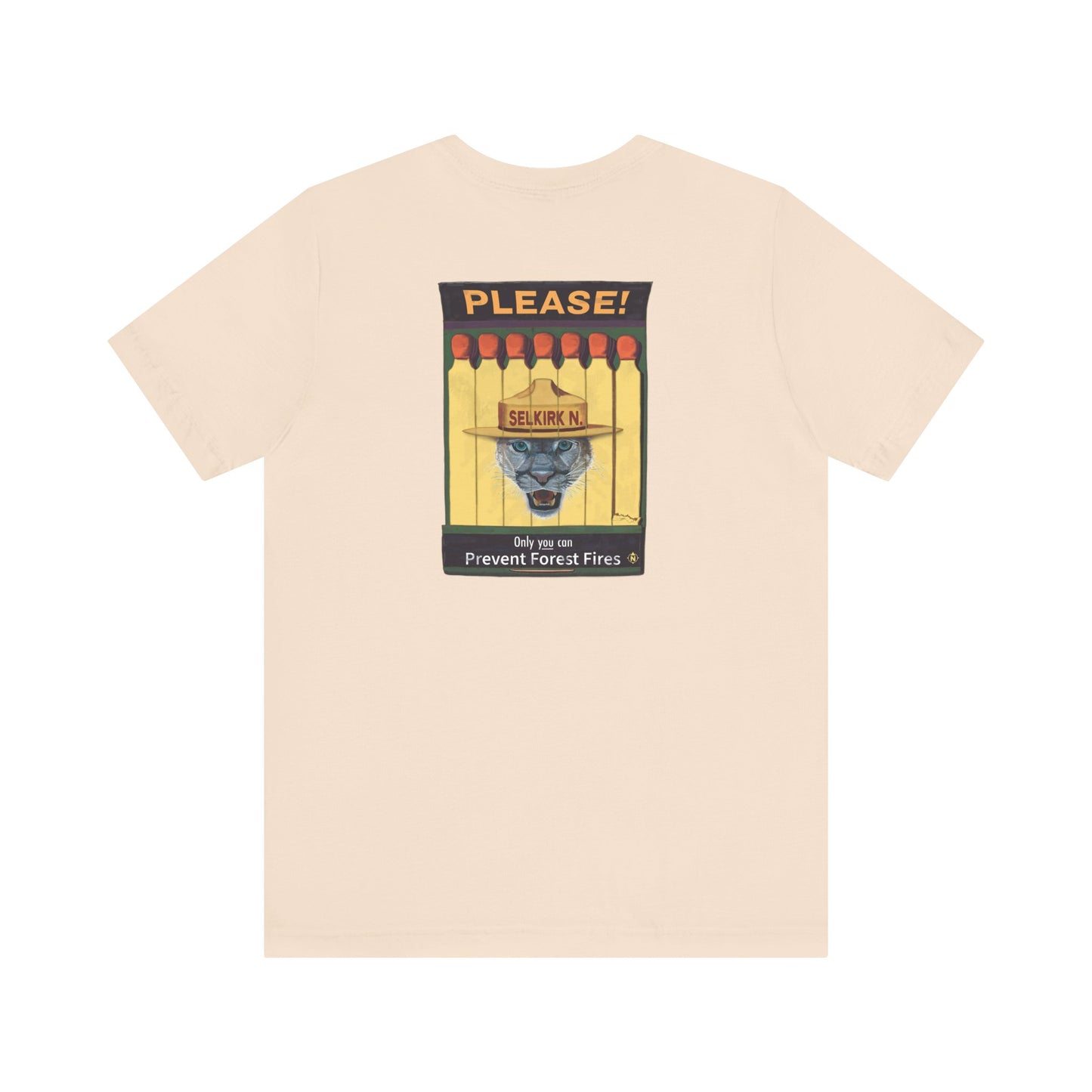 Selkirk Tommy | Vintage PSA Matchbook | Prevent Forest Fires  | Unisex SS T-Shirt