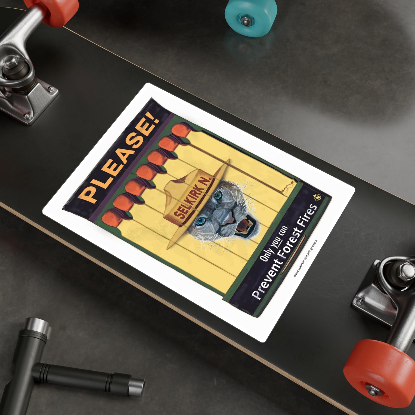 Selkirk Tommy Prevent Forest Fires | Vintage Matchbook – Kiss-Cut Vinyl Sticker