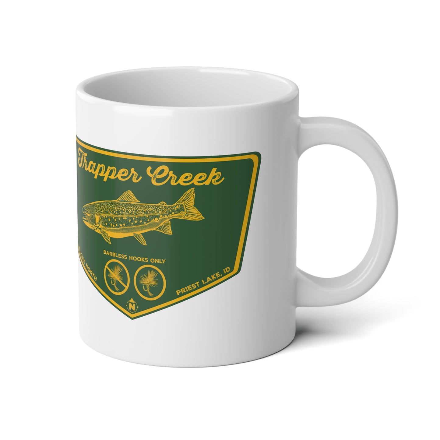 Trapper Creek Barbless Bulls - 20oz Jumbo Ceramic Coffee Mug