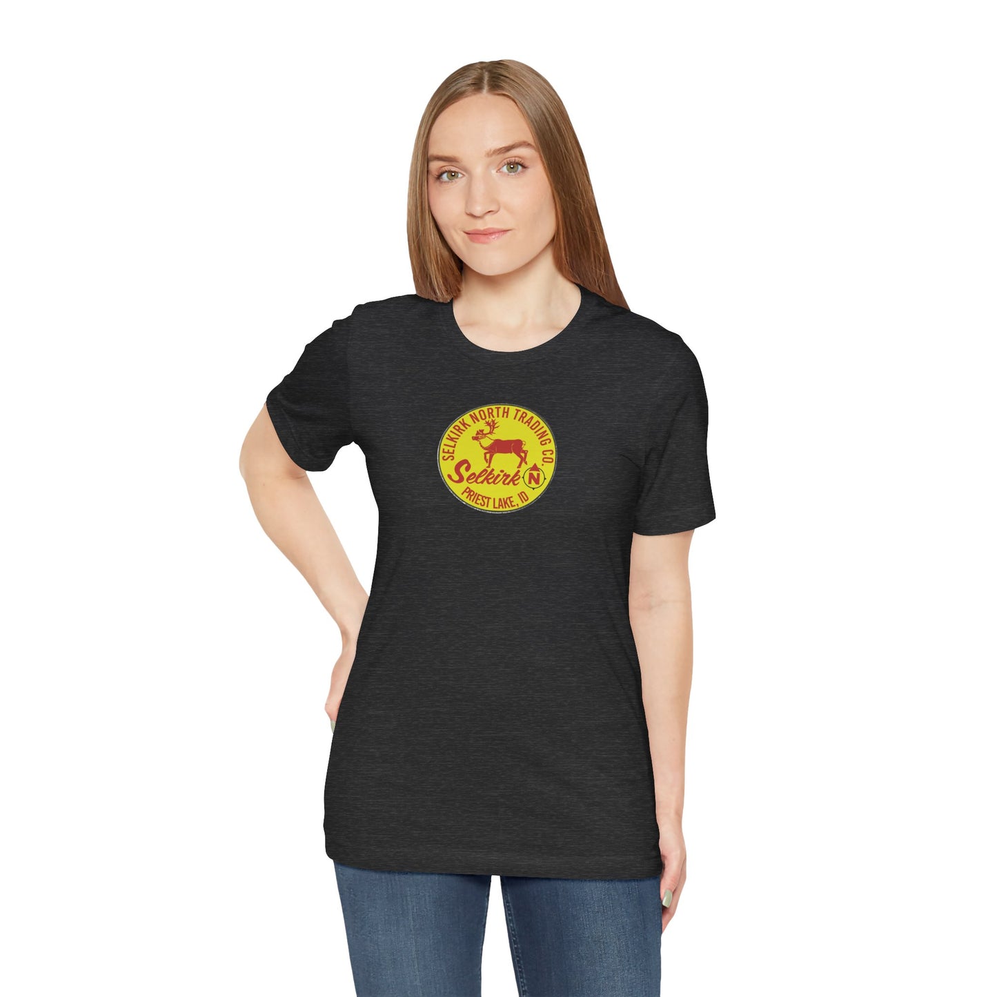 Vintage Caribou Patch - Unisex Jersey Tee