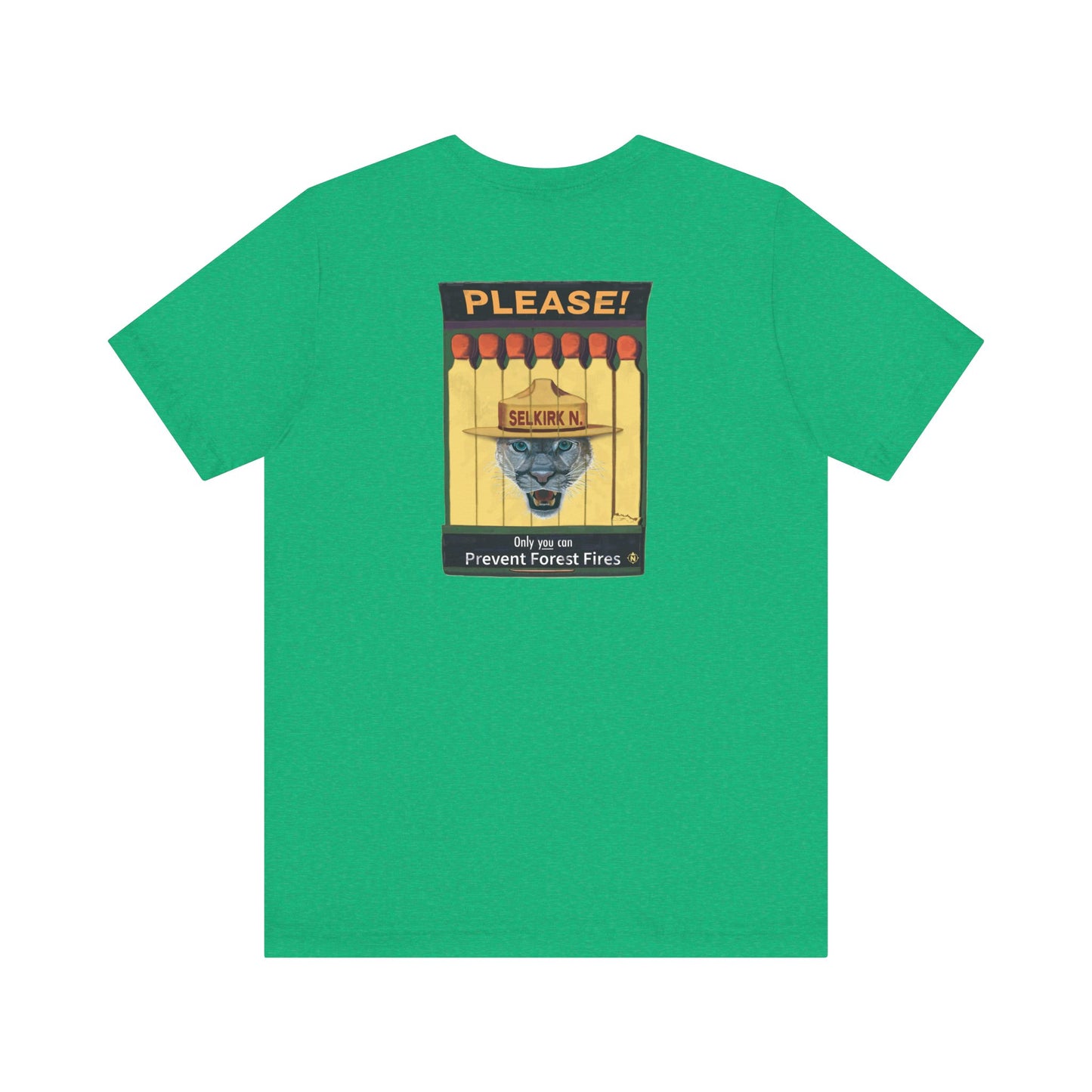 Selkirk Tommy | Vintage PSA Matchbook | Prevent Forest Fires  | Unisex SS T-Shirt