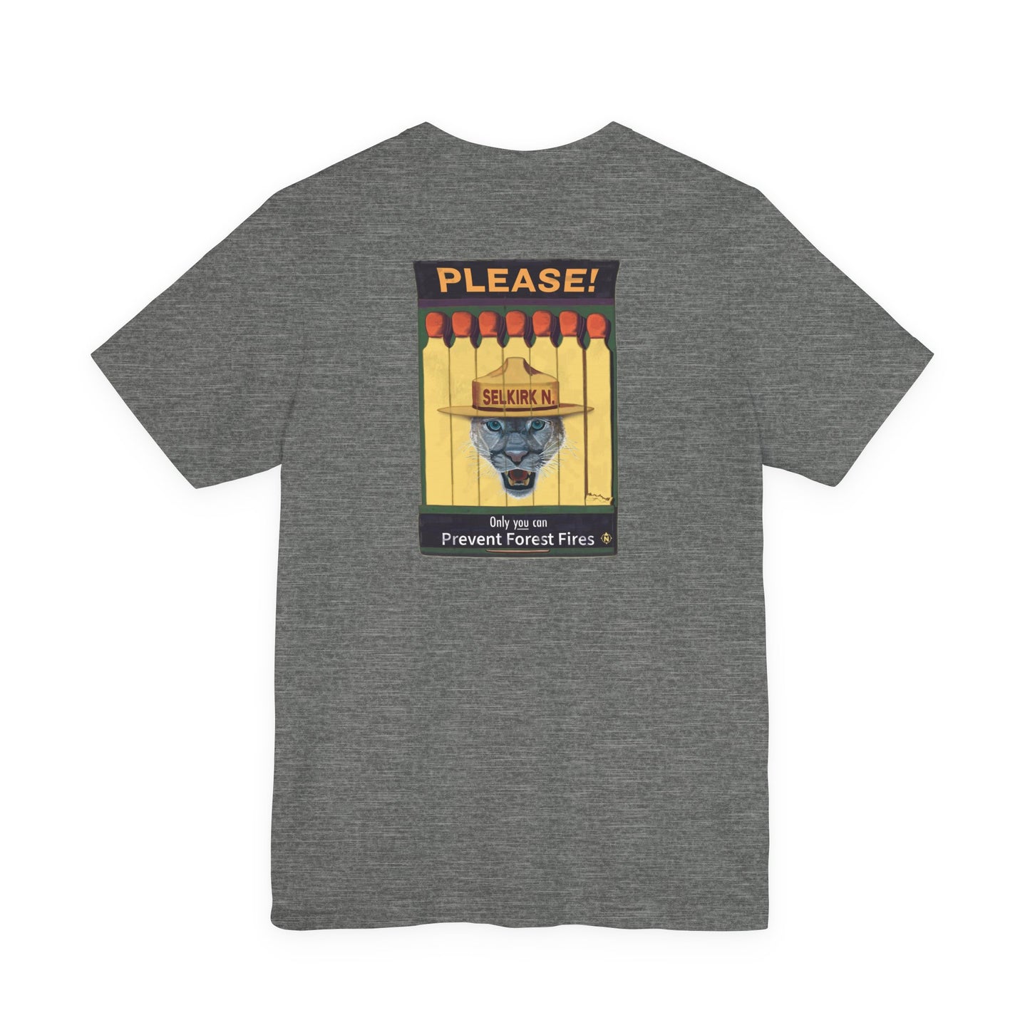 Selkirk Tommy | Vintage PSA Matchbook | Prevent Forest Fires  | Unisex SS T-Shirt