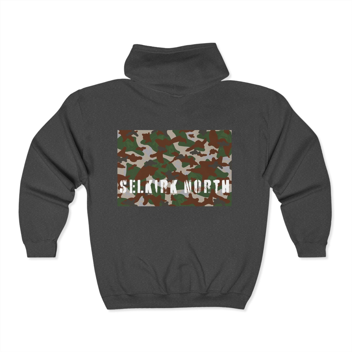 Stealthy Camo - Full Zip Hooded Sweatshirt