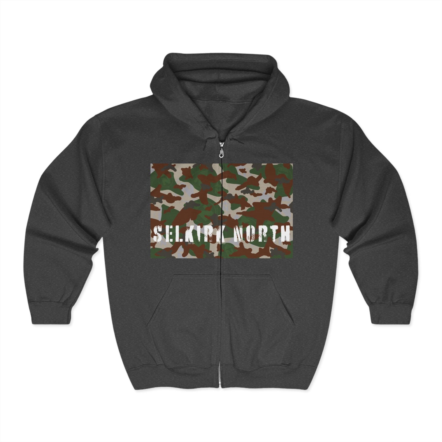 Stealthy Camo - Full Zip Hooded Sweatshirt