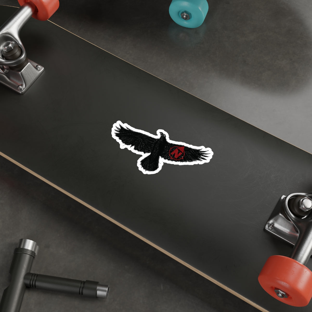 Circling Raven - Die-Cut Stickers