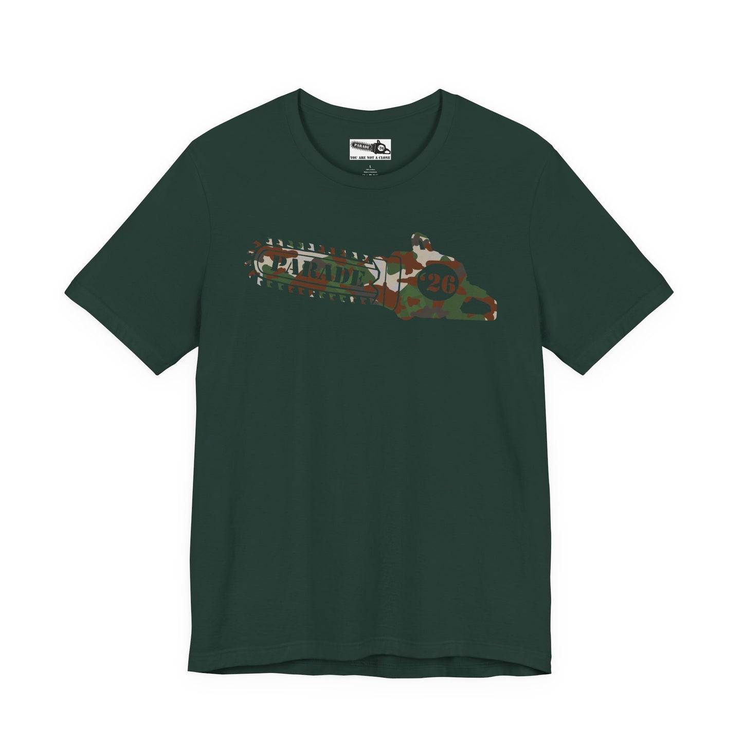 Chainsaw Icon | Camo Logo - Unisex SS Tee