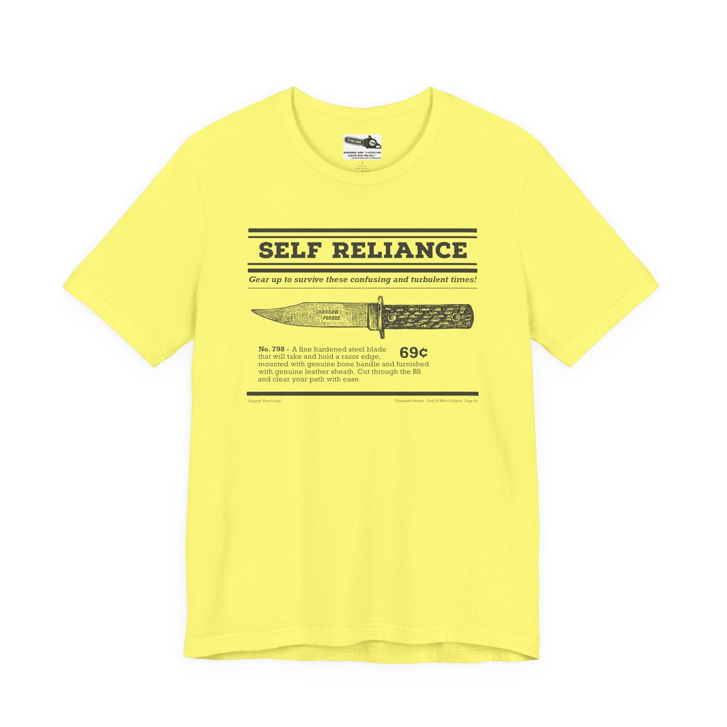 Self Reliance | Big Knife - Unisex Jersey Short Sleeve Tee