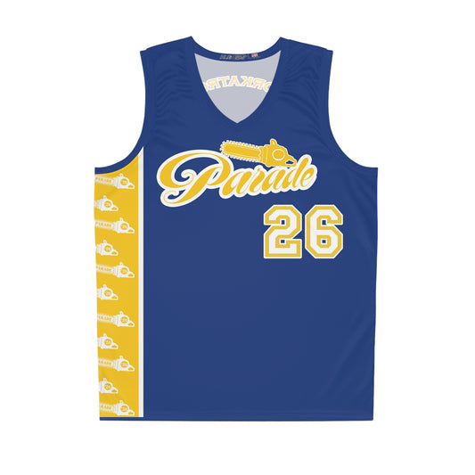 Baller | Blue & Gold  -  Retro Team Basketball Jersey