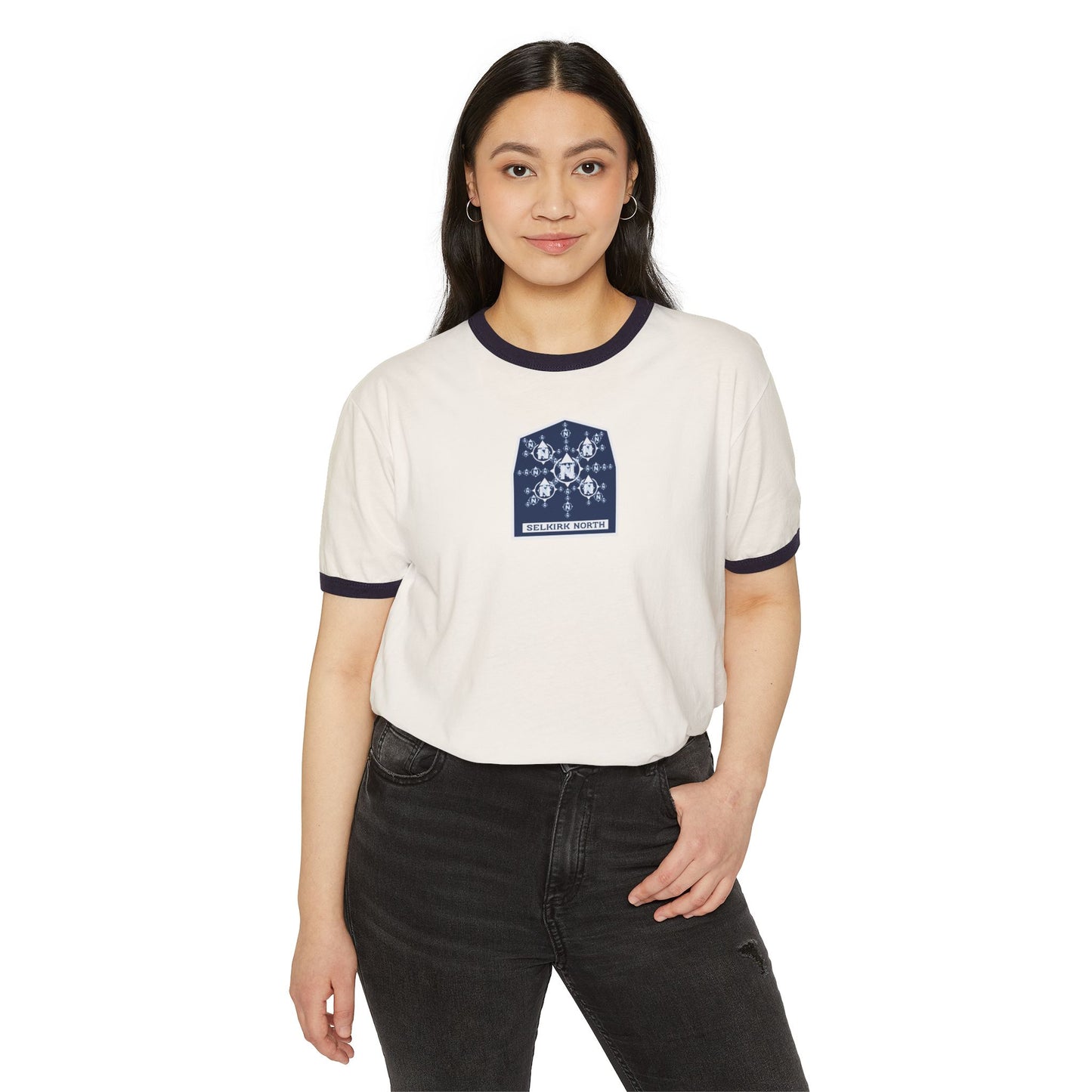 Snowflake Icon Badge - Ringer Tee