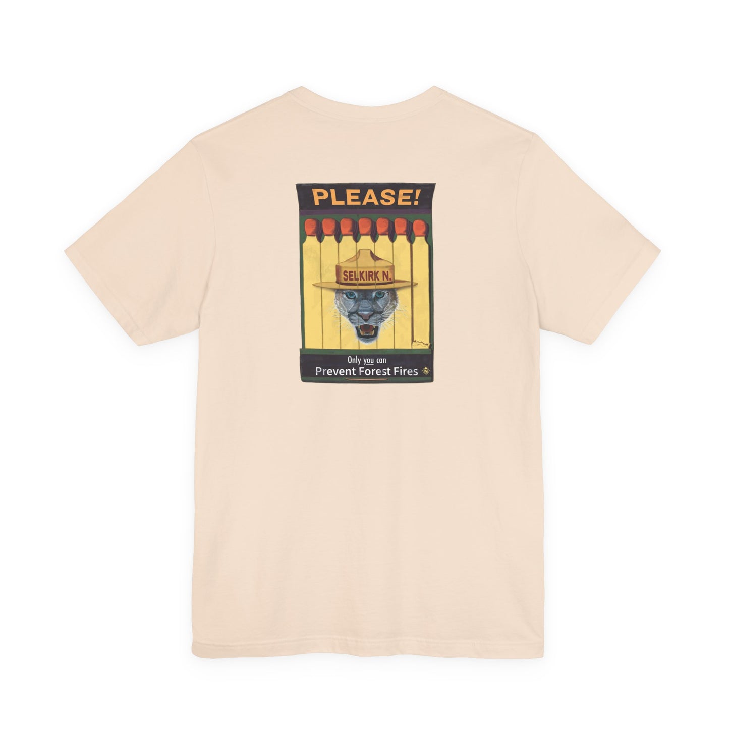 Selkirk Tommy | Vintage PSA Matchbook | Prevent Forest Fires  | Unisex SS T-Shirt