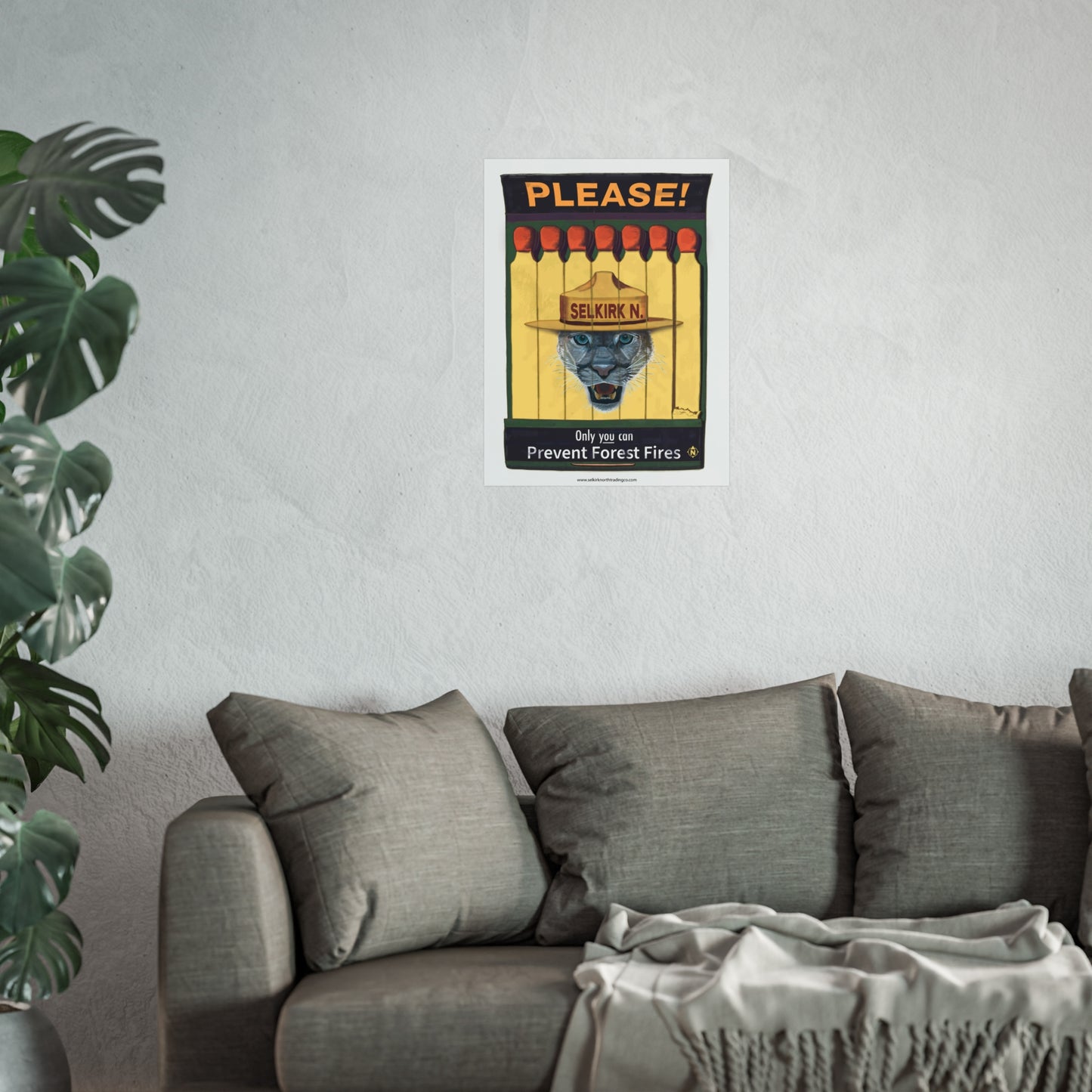 Selkirk Tommy Vintage Matchbook | Prevent Forest Fires — Fine Art Poster