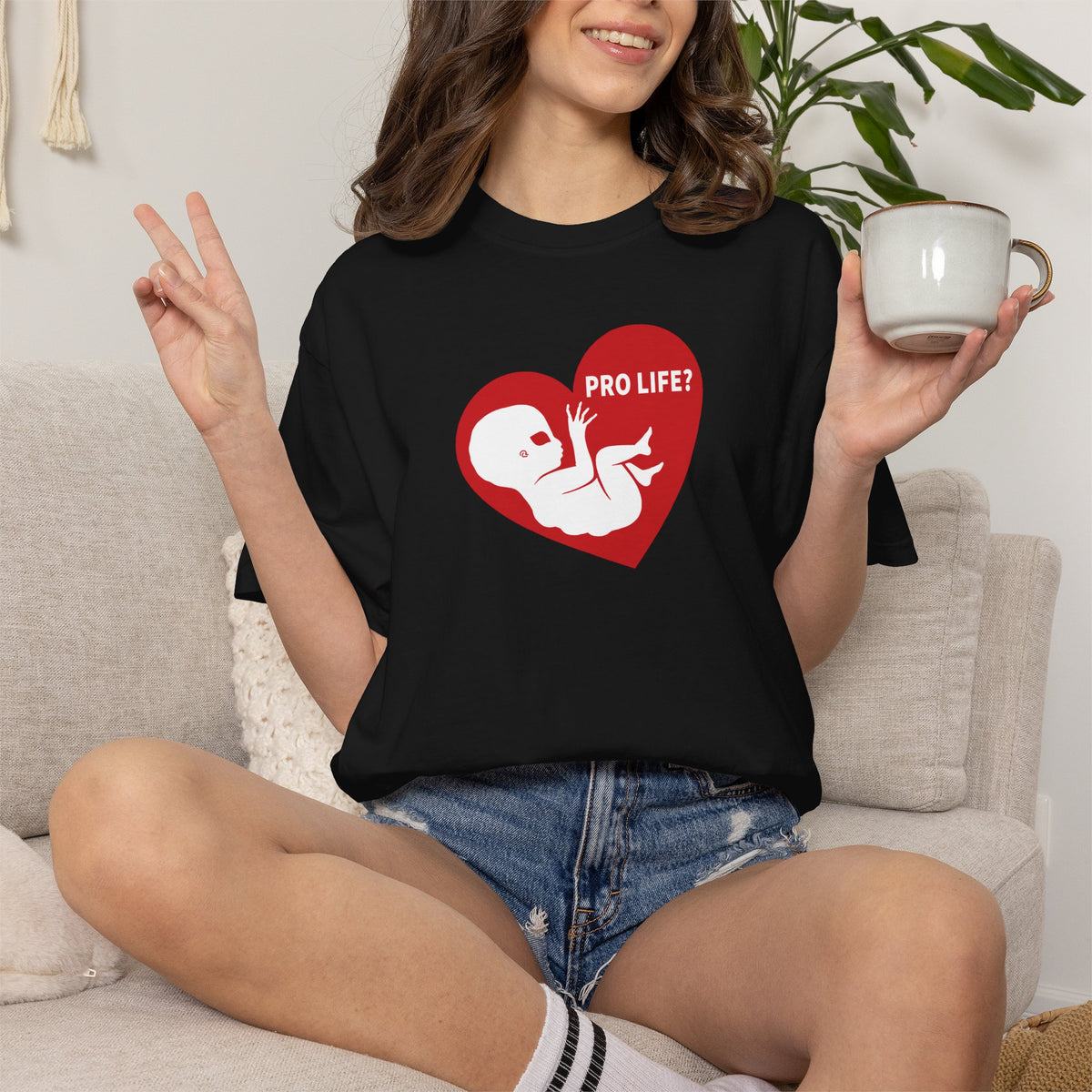 Pro Life? | Extra Terrestrial - Unisex Garment-Dyed T-shirt