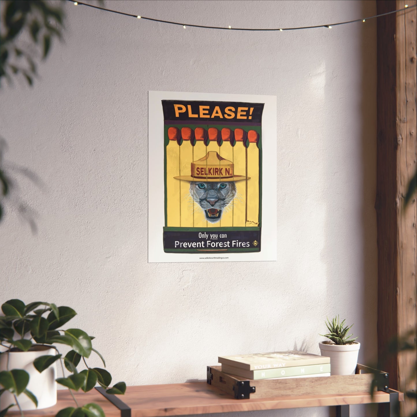 Selkirk Tommy Vintage Matchbook | Prevent Forest Fires — Fine Art Poster