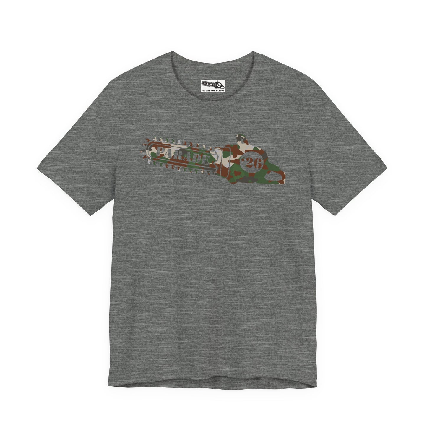 Chainsaw Icon | Camo Logo - Unisex SS Tee