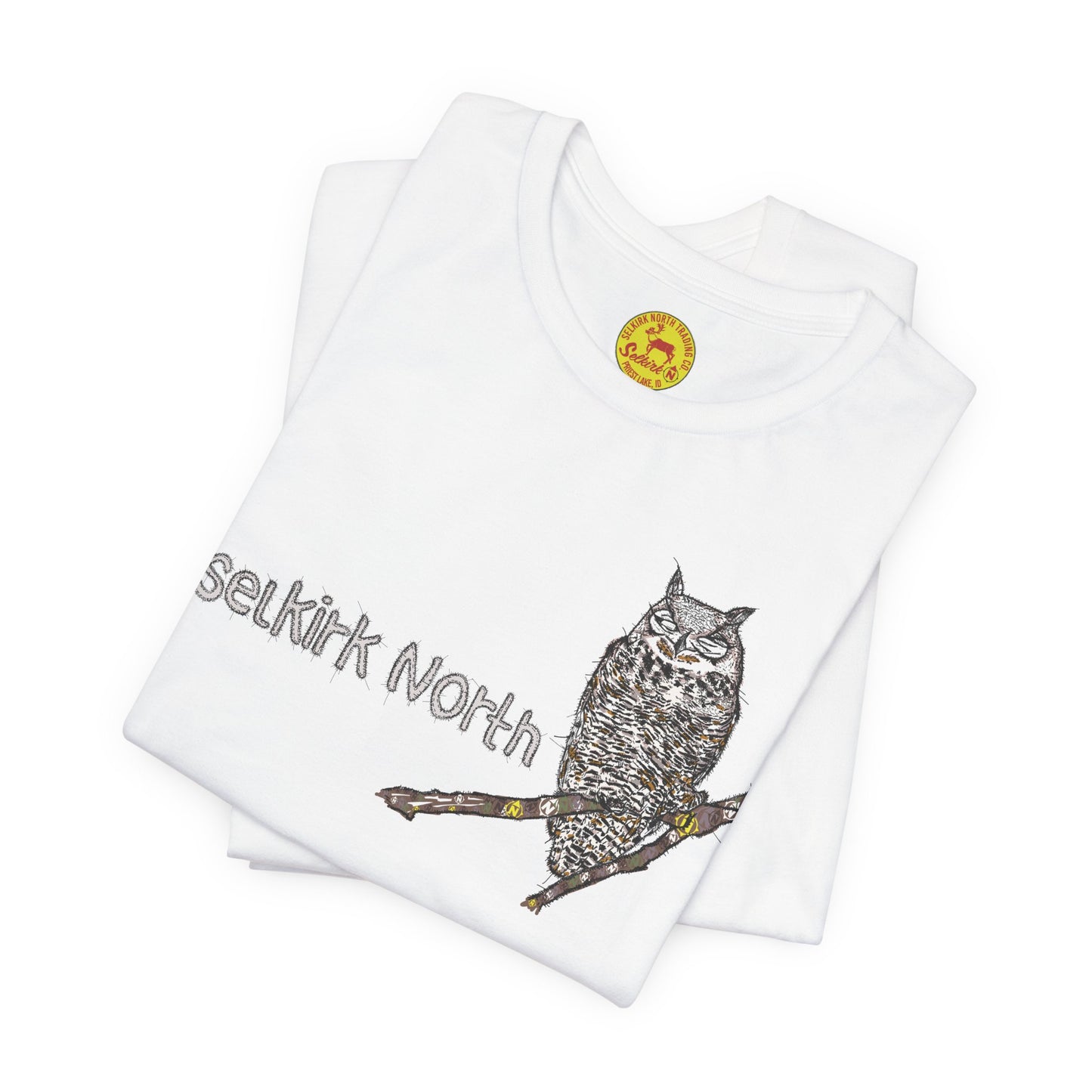 Stitchy Owl - Great Horned Owl |Short Sleeve Unisex Tee
