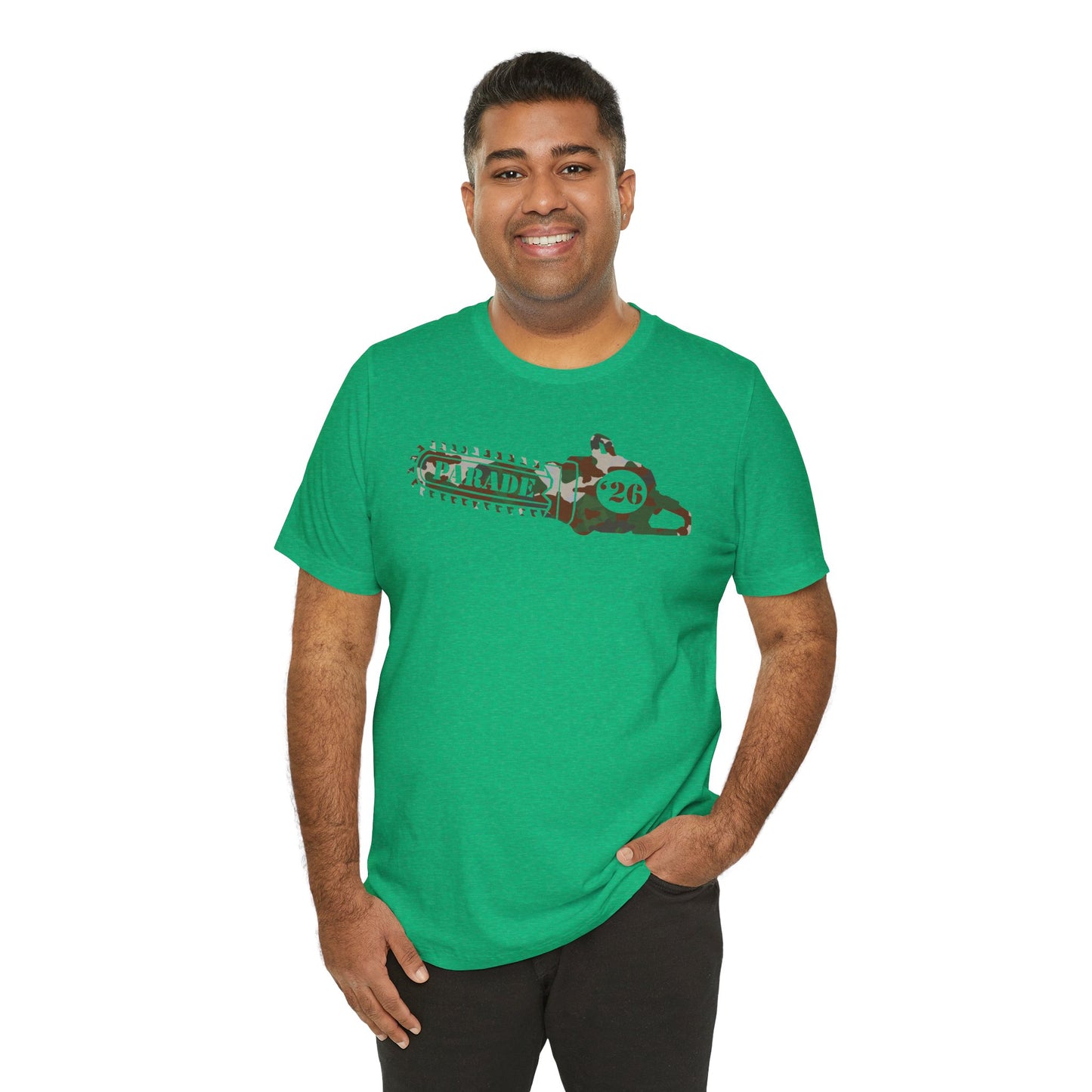 Chainsaw Icon | Camo Logo - Unisex SS Tee