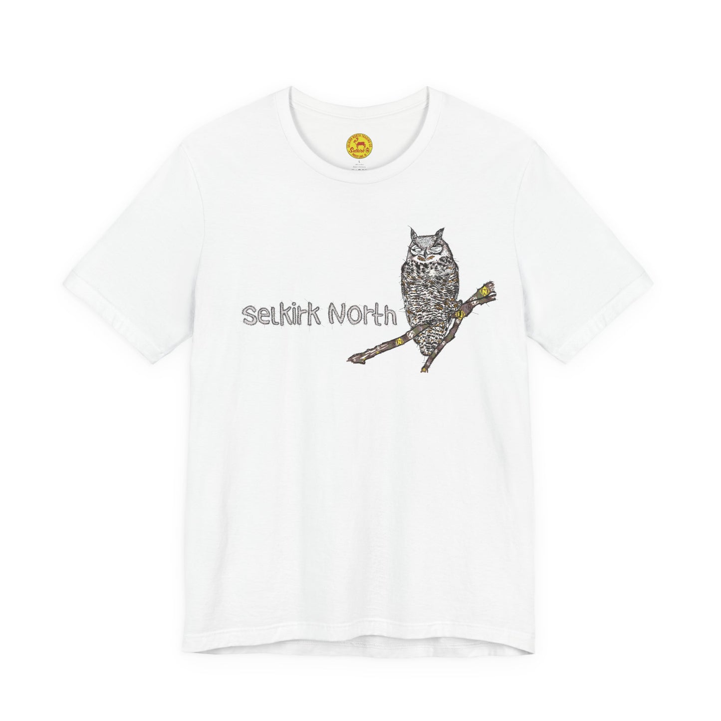 Stitchy Owl - Great Horned Owl |Short Sleeve Unisex Tee