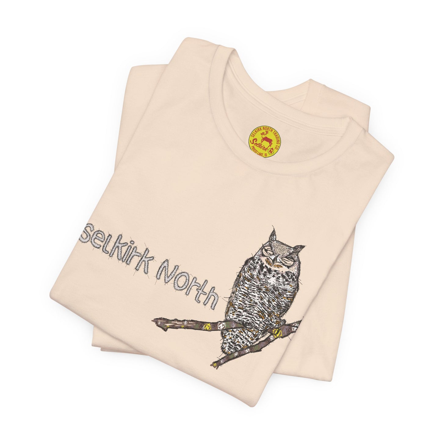 Stitchy Owl - Great Horned Owl |Short Sleeve Unisex Tee