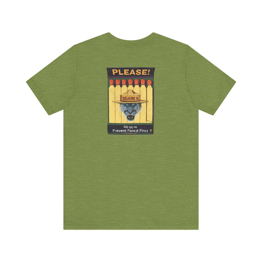 Selkirk Tommy | Vintage PSA Matchbook | Prevent Forest Fires  | Unisex SS T-Shirt