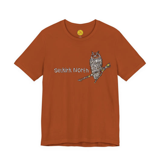 Stitchy Owl - Great Horned Owl |Short Sleeve Unisex Tee