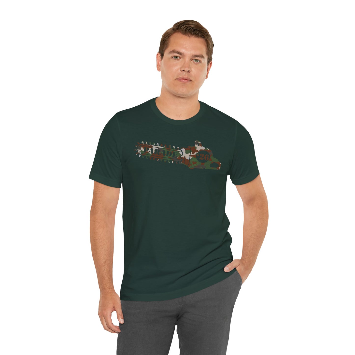 Chainsaw Icon | Camo Logo - Unisex SS Tee