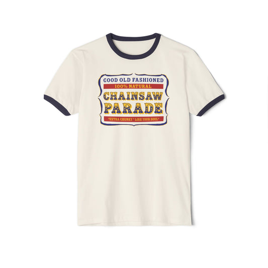 100% Natural PB Label - Unisex Cotton Ringer T-Shirt