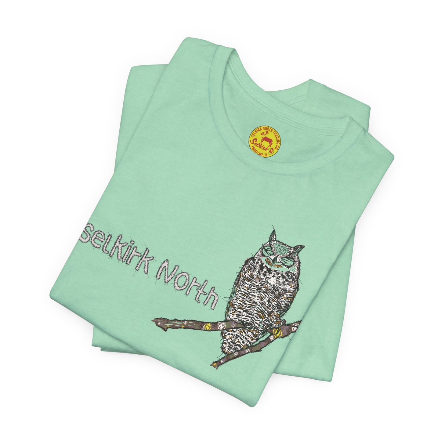 Stitchy Owl - Great Horned Owl |Short Sleeve Unisex Tee