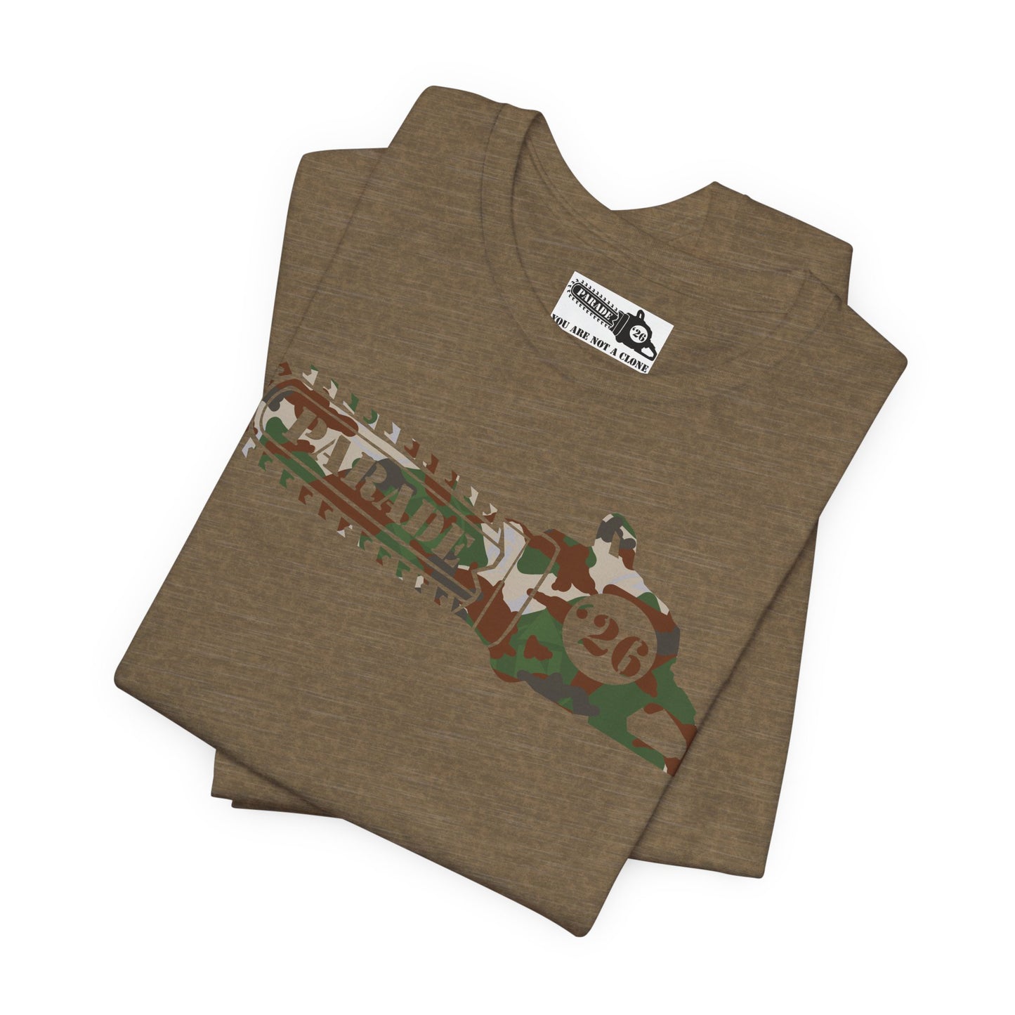 Chainsaw Icon | Camo Logo - Unisex SS Tee