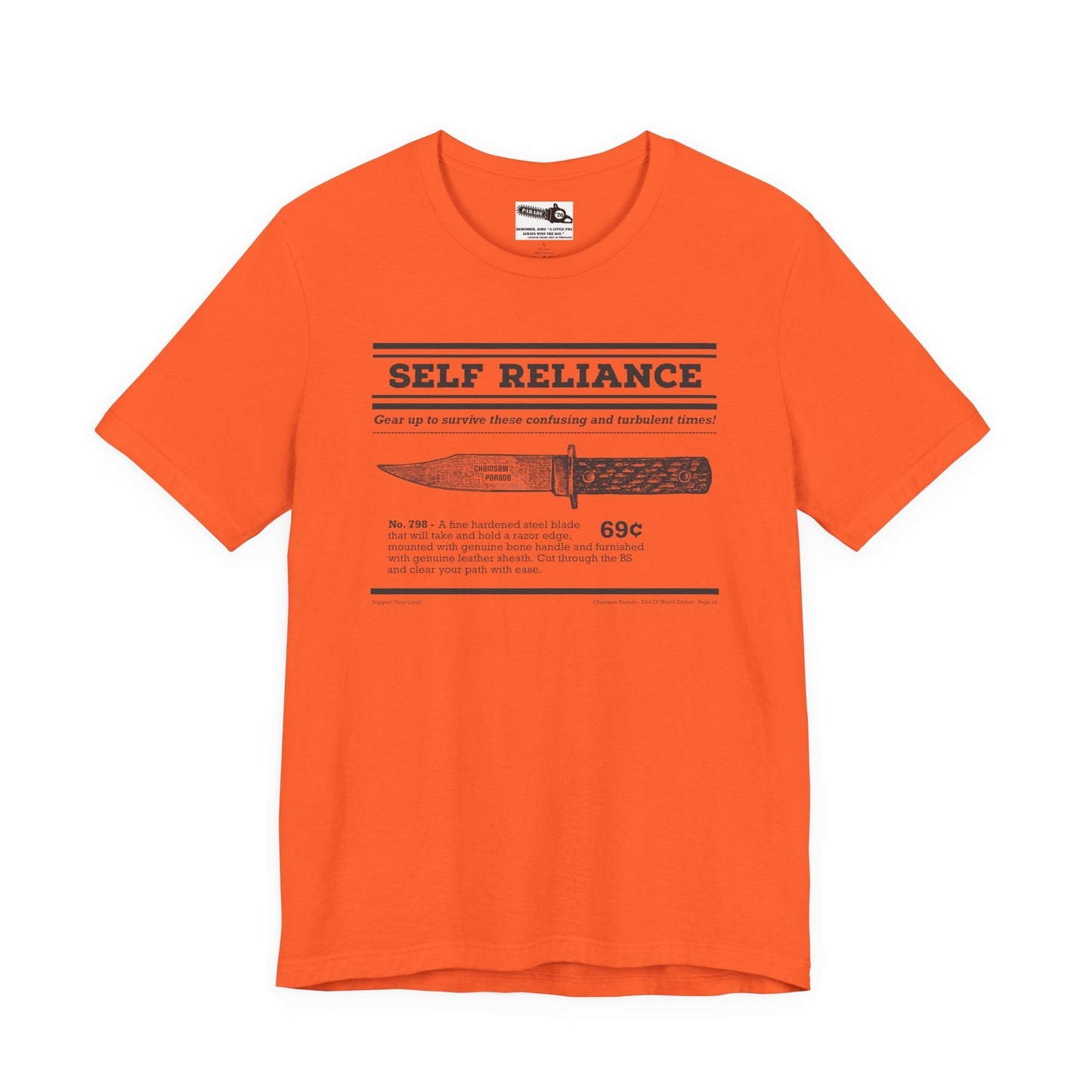 Self Reliance | Big Knife - Unisex Jersey Short Sleeve Tee
