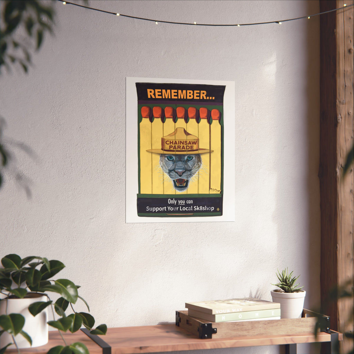Only You Can Support Your Local | Vintage Matchbook PSA - Fine Art Posters