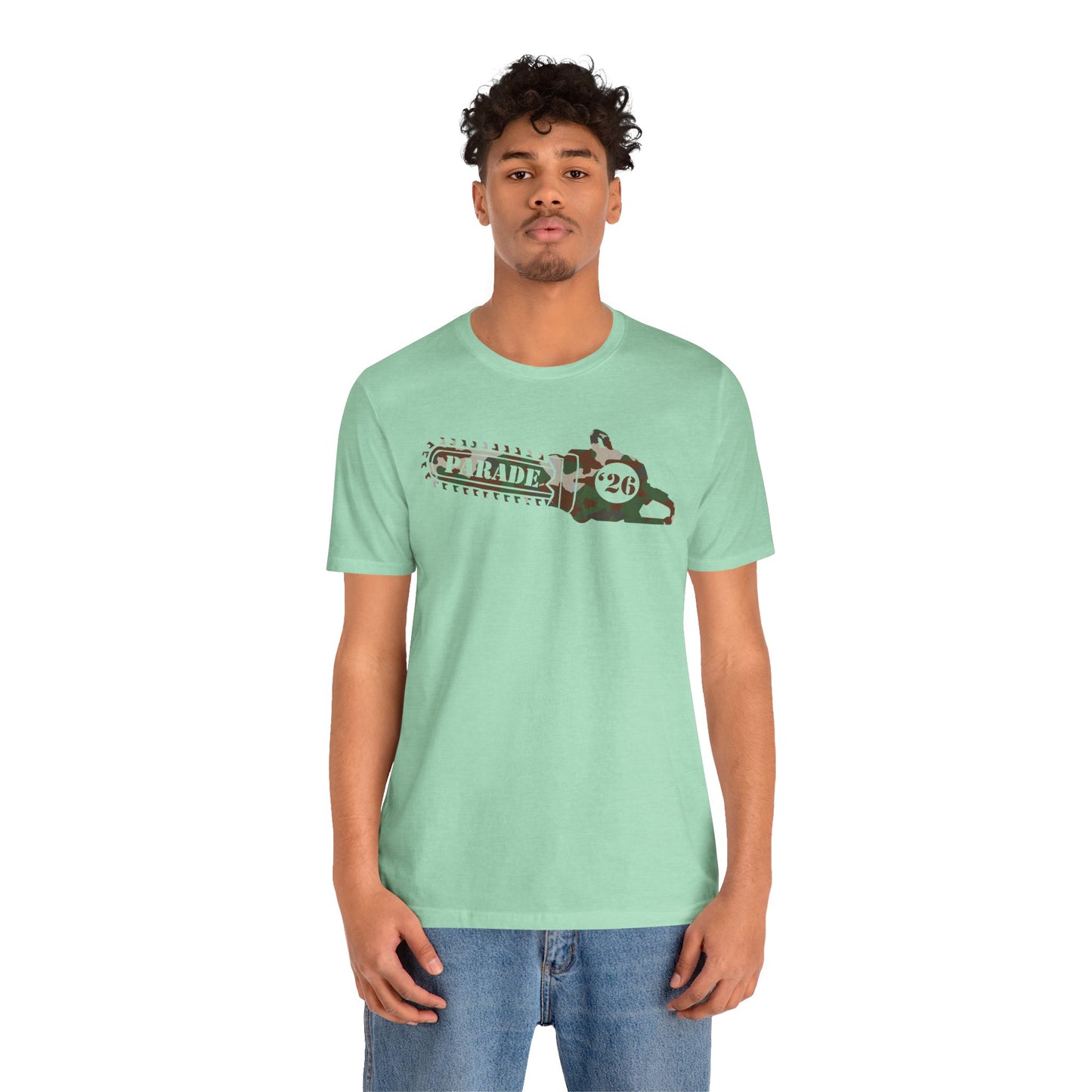 Chainsaw Icon | Camo Logo - Unisex SS Tee