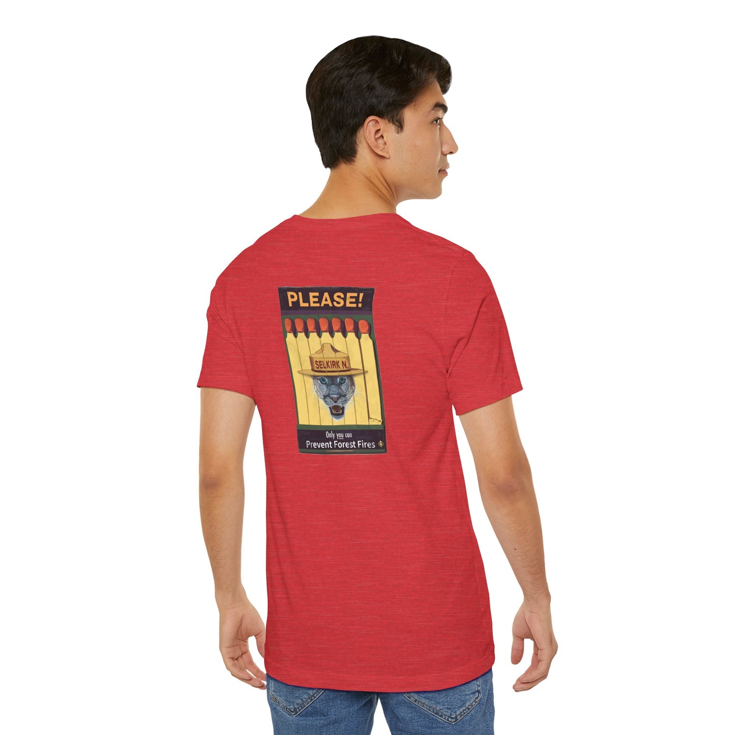 Selkirk Tommy | Vintage PSA Matchbook | Prevent Forest Fires  | Unisex SS T-Shirt