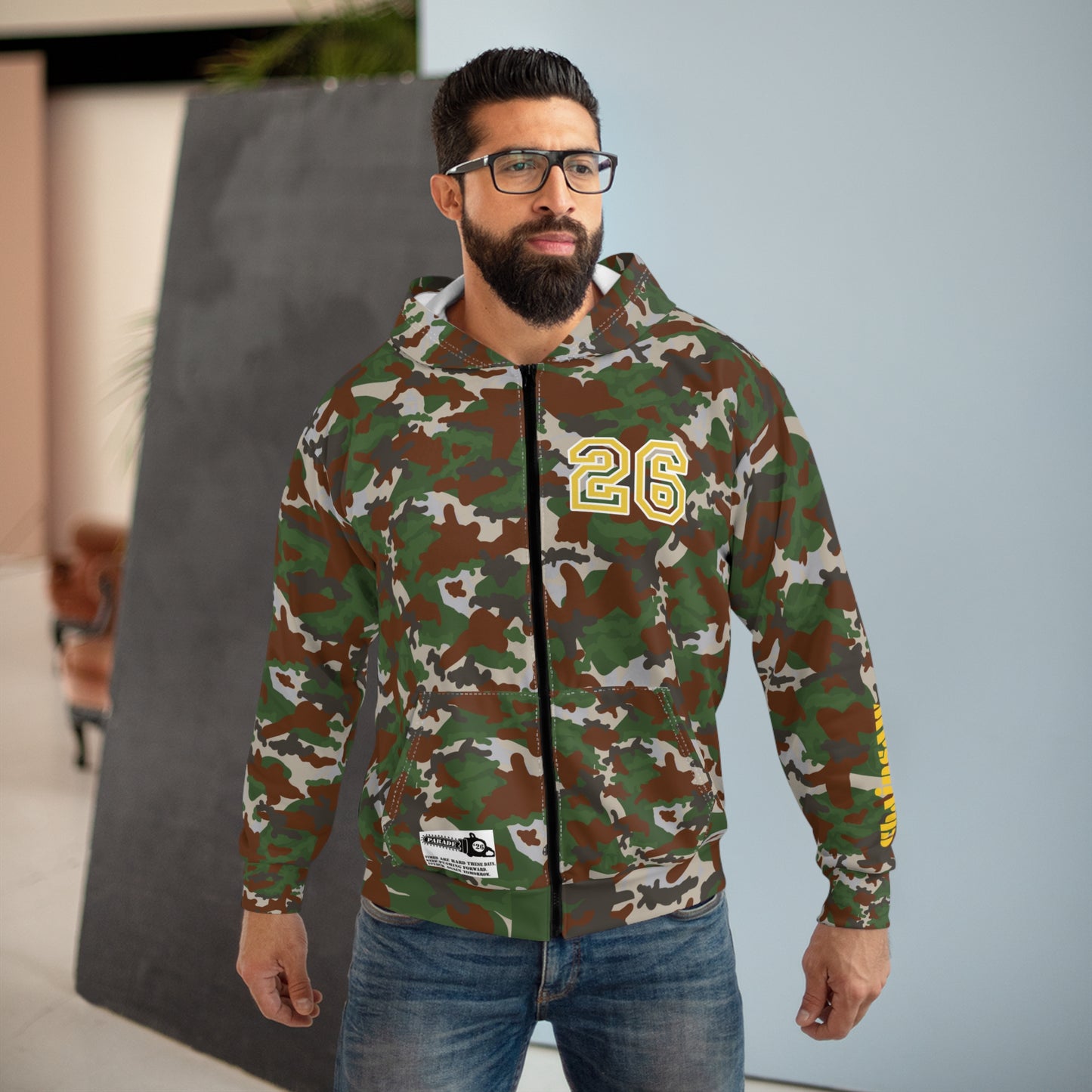 Covert Ops | Stealthy Camo - Unisex Zip Hoodie (AOP)