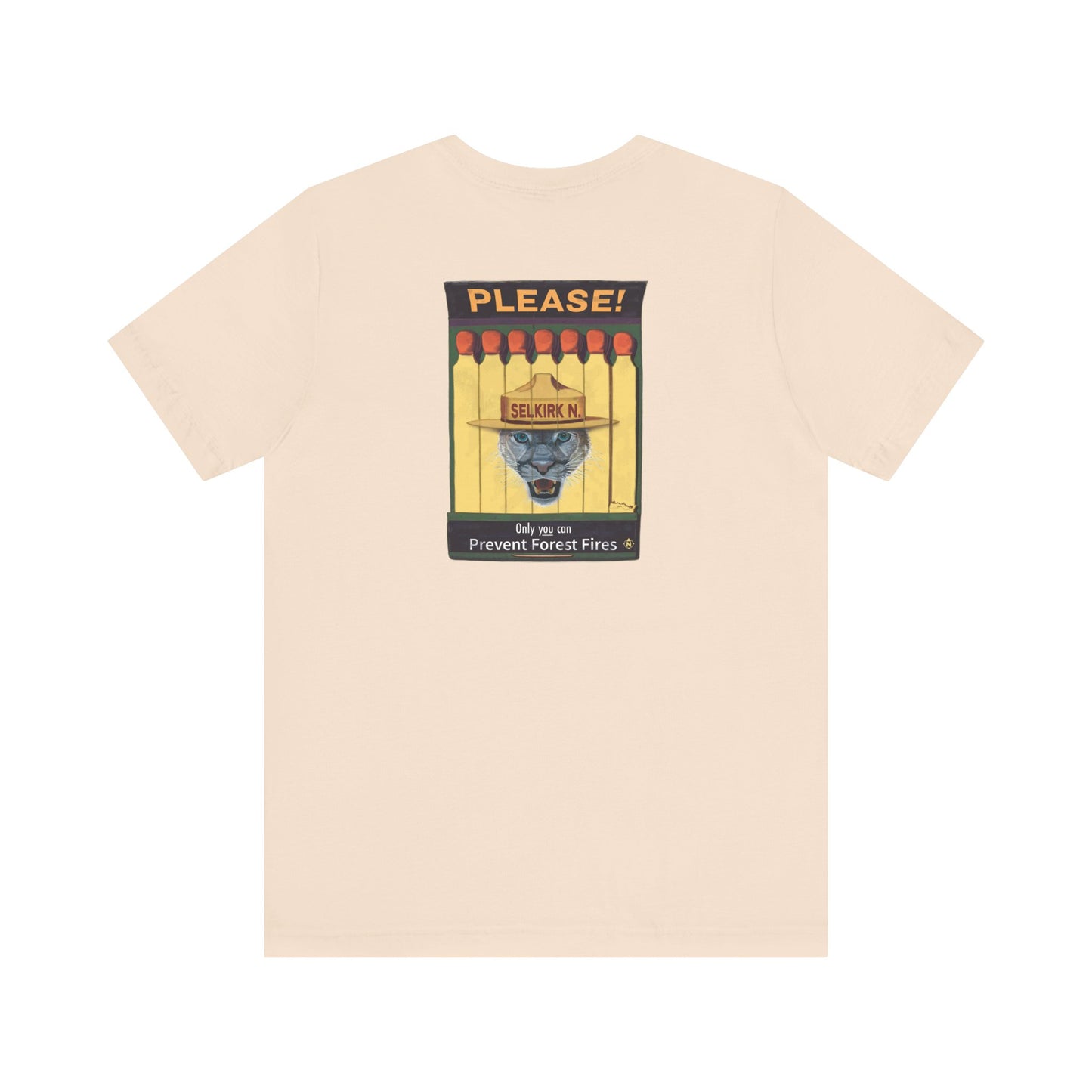 Selkirk Tommy | Vintage PSA Matchbook | Prevent Forest Fires  | Unisex SS T-Shirt
